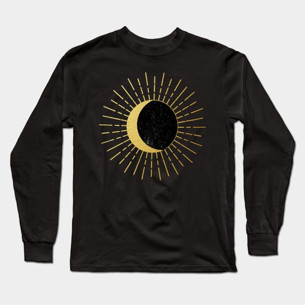 Total Solar Eclipse, Path of Totality, Countdown to Totality, Celestial, Astronomy Sun (2 Sided) Long Sleeve T-Shirt by CrosbyD